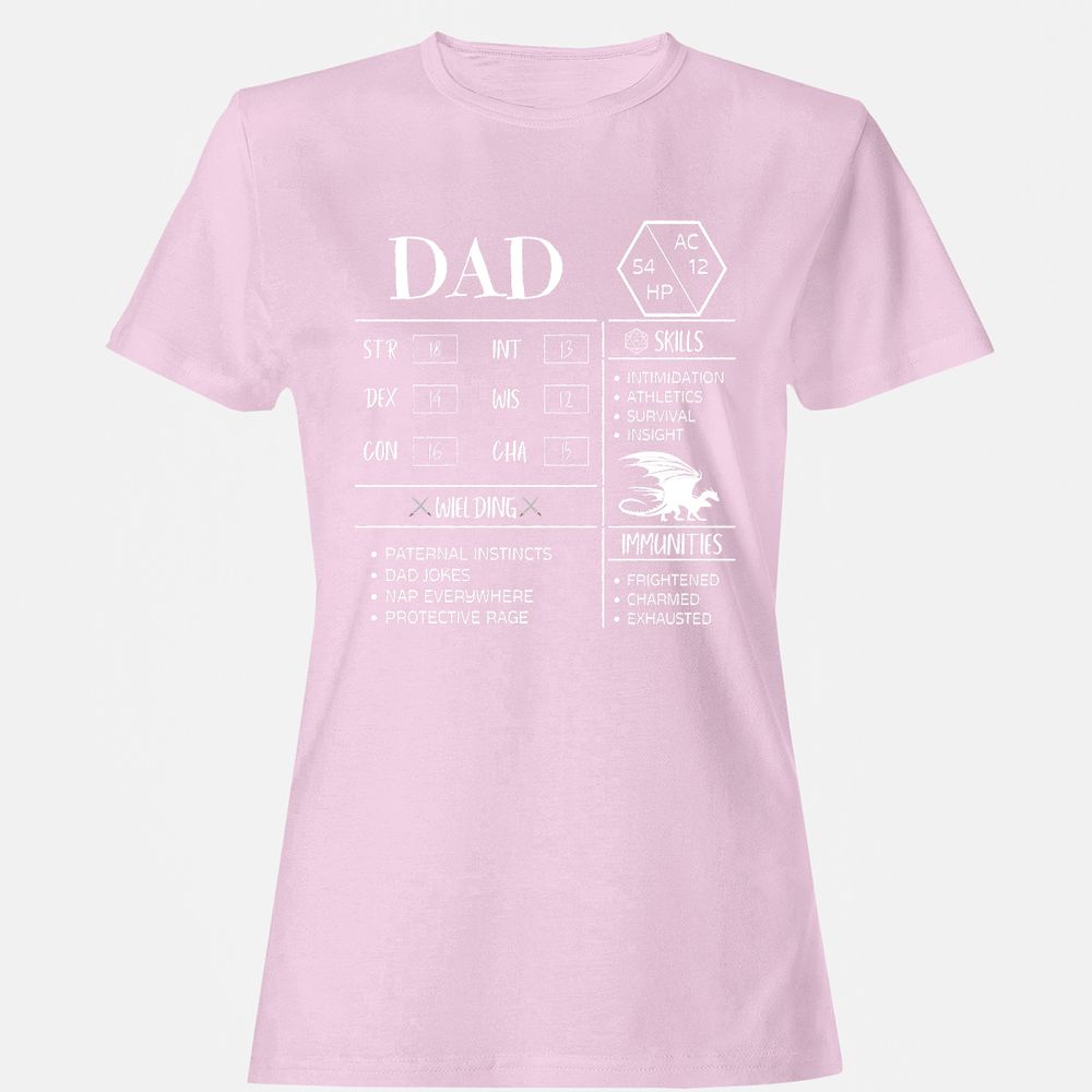 Dad Stats 2 Women's T-Shirt - Light Pink - 9