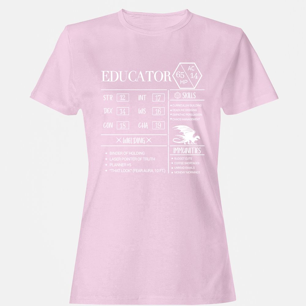 Educator New Women's T-Shirt - Light Pink - 9