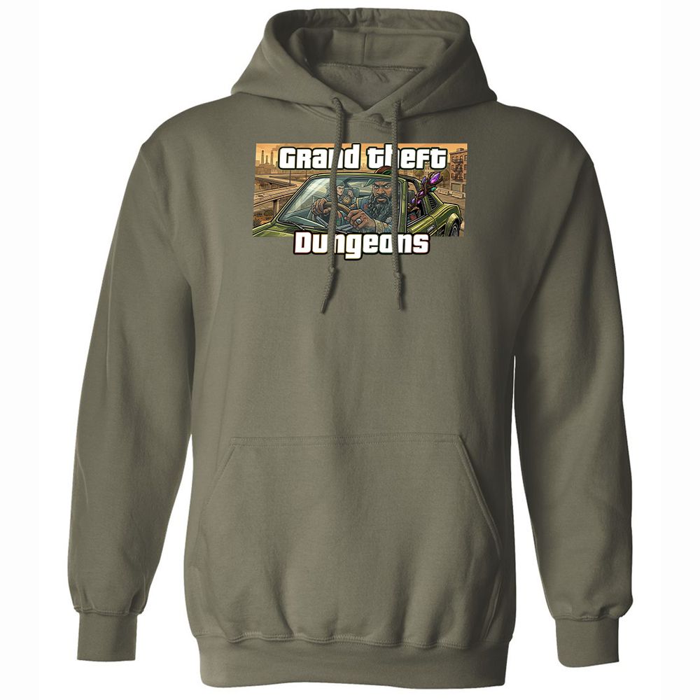 Grand Theft Dungeons Classic Unisex Hoodie - Military Green - 9