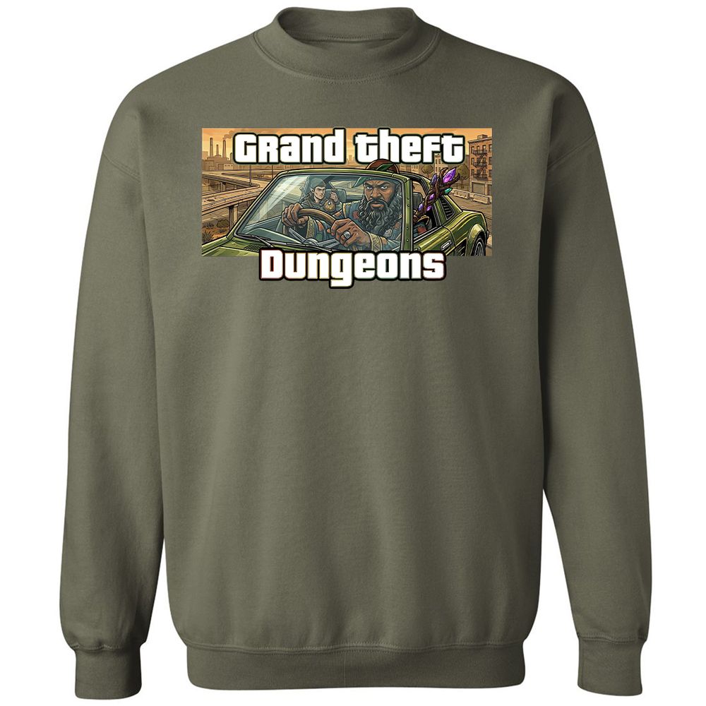 Grand Theft Dungeons Classic Unisex Sweatshirt - Military Green - 9