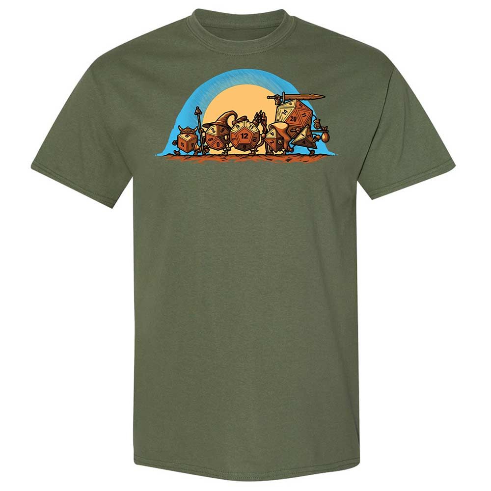 The Fellowship Of The Dice Classic Unisex T-Shirt - Military Green - 9
