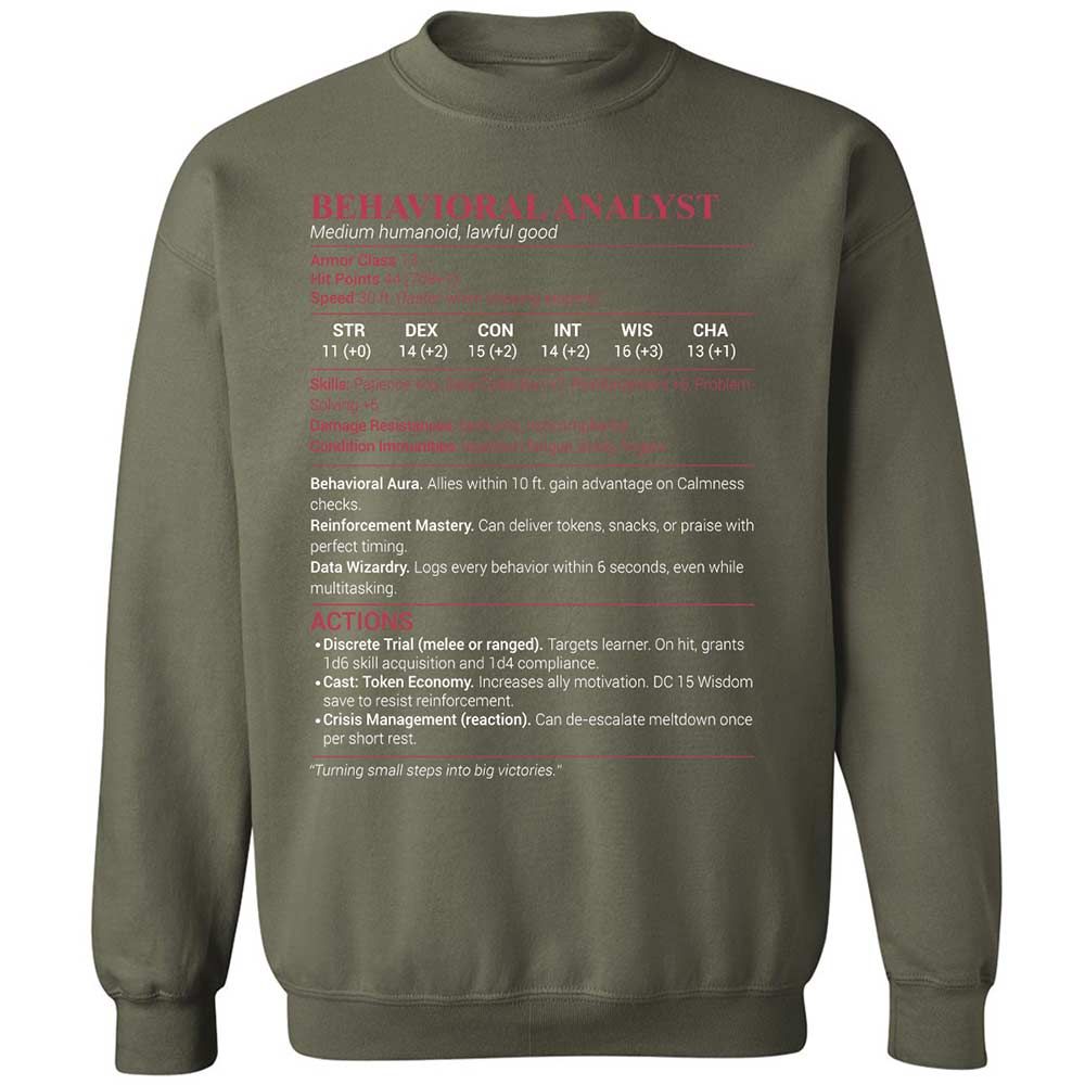 Behavioral Analyst - Military Green - 9