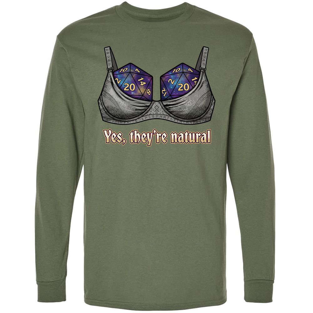 They Are Natural Nat20 Long Sleeve T-Shirt - Military Green - 9