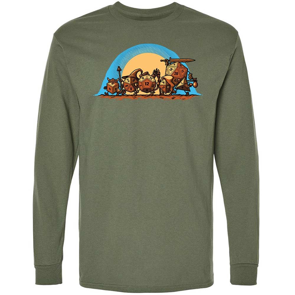 The Fellowship Of The Dice Long Sleeve T-Shirt - Military Green - 9