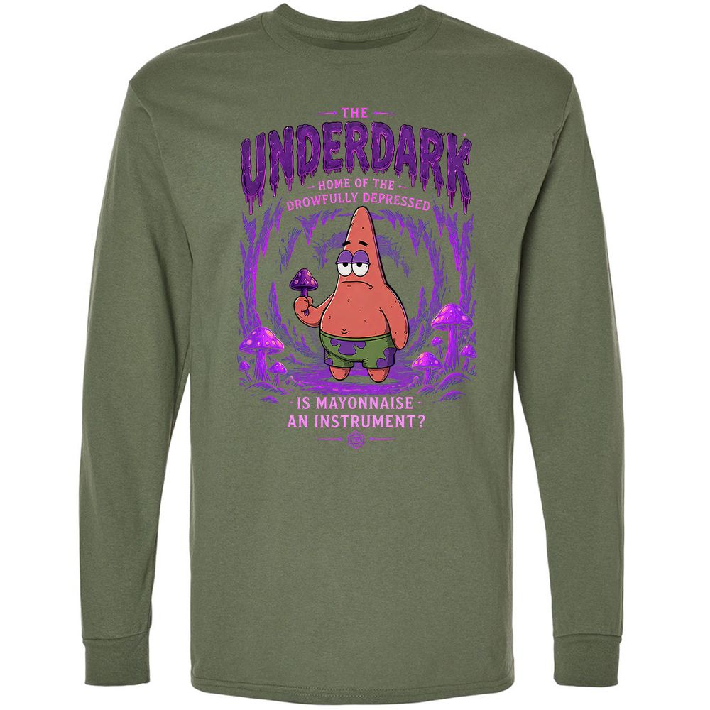 The Underdark Long Sleeve T-Shirt - Military Green - 9