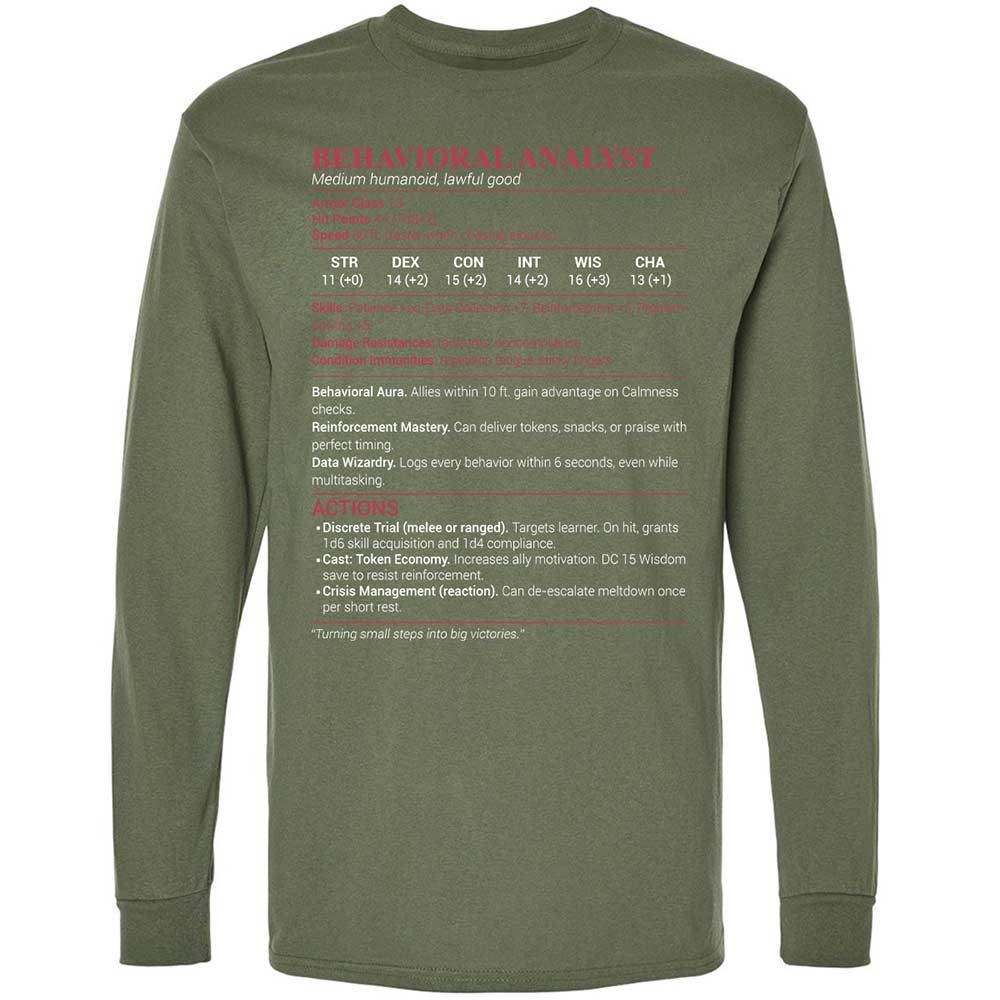 Behavioral Analyst - Military Green - 9