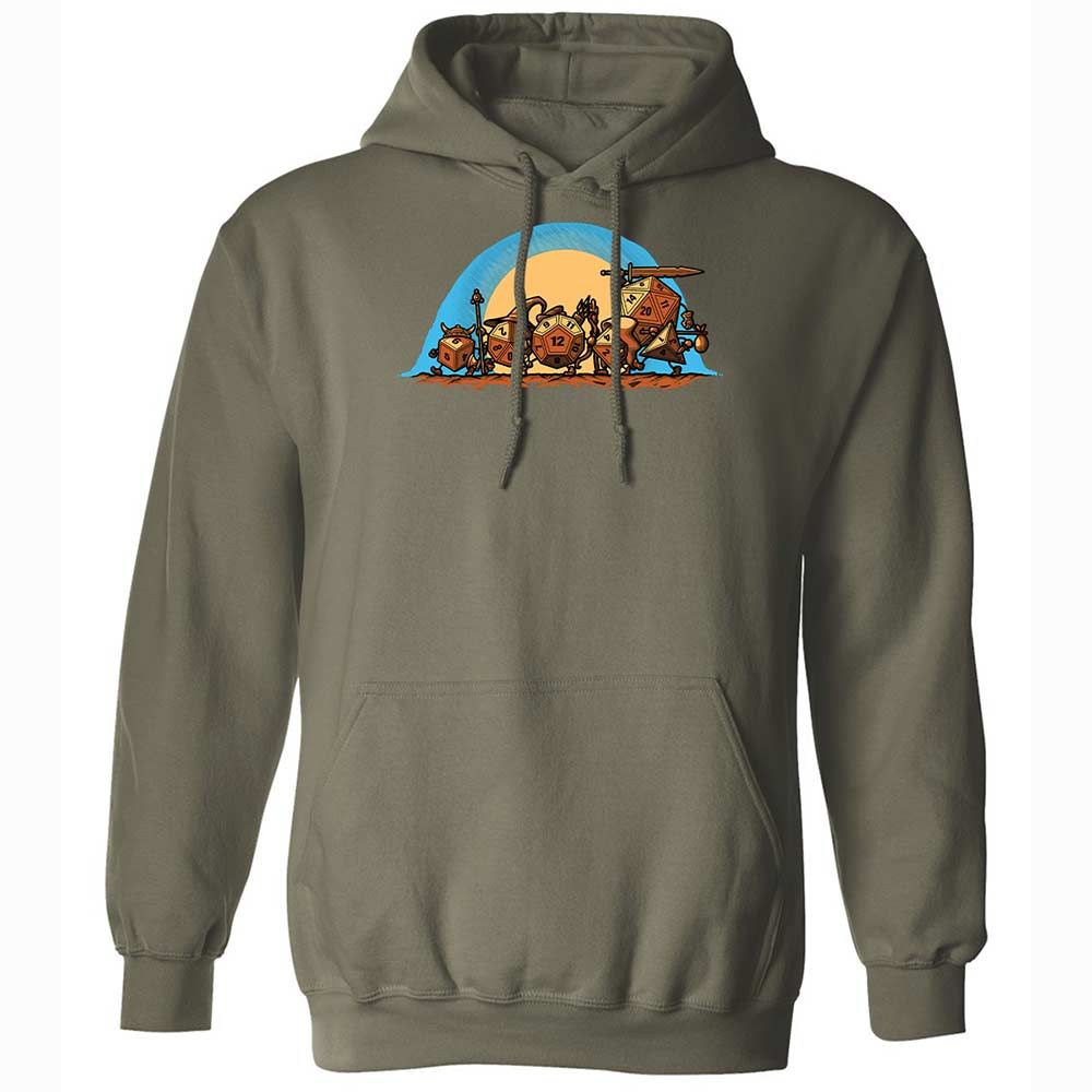 The Fellowship Of The Dice Classic Unisex Hoodie - Military Green - 9
