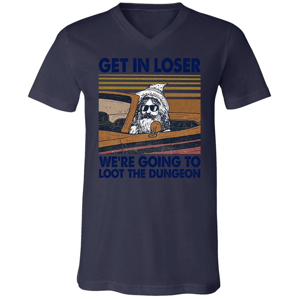 We're Going To Loot The Dragon Unisex V-Neck T-Shirt - Navy - 9