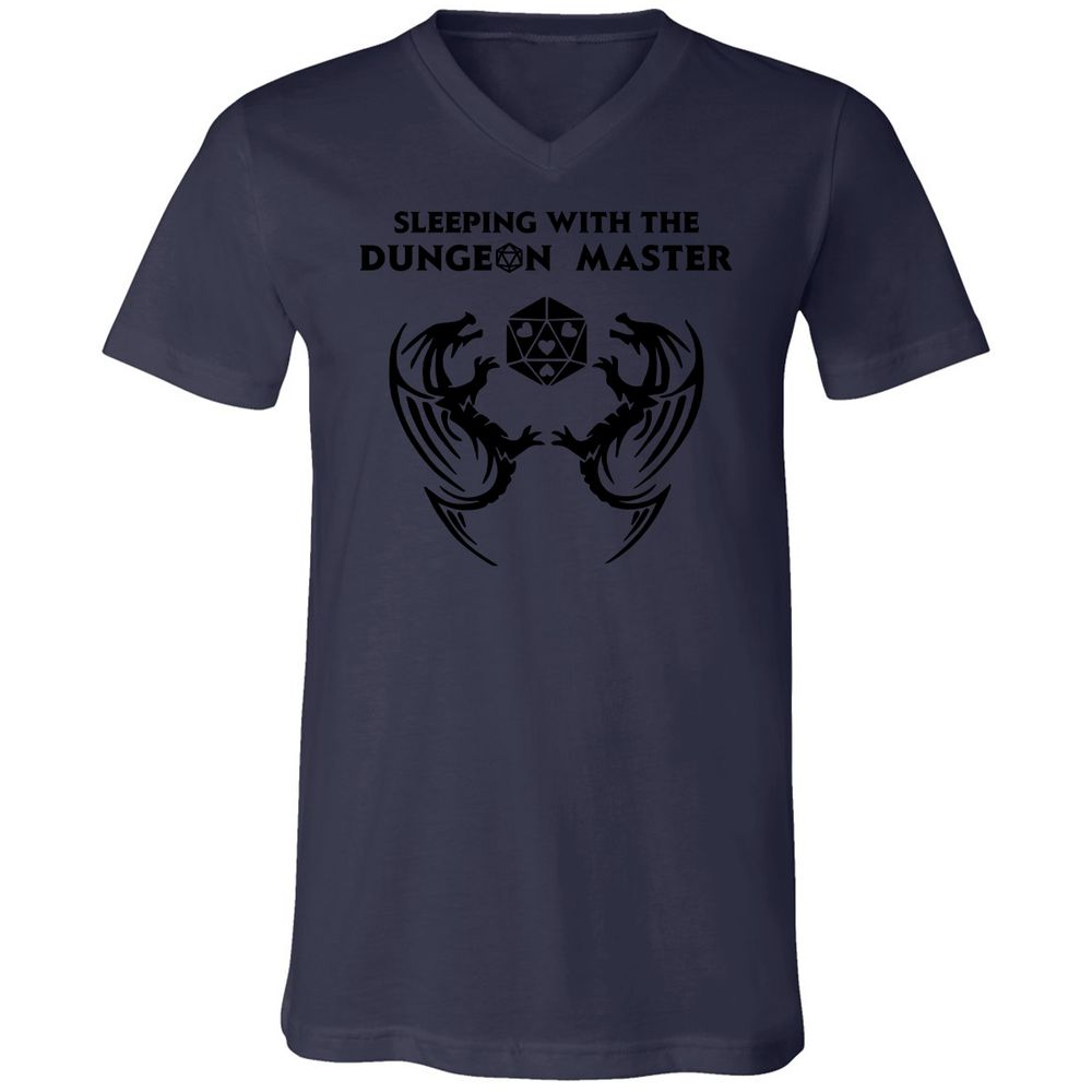 Sleeping With The DM Unisex V-Neck T-Shirt - Navy - 9