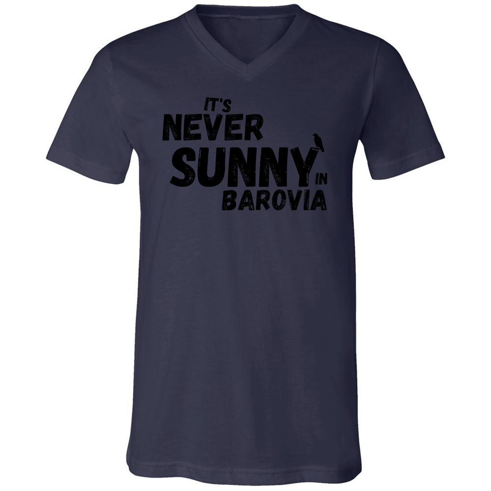 It's Never Sunny In Barovia Unisex V-Neck T-Shirt - Navy - 9