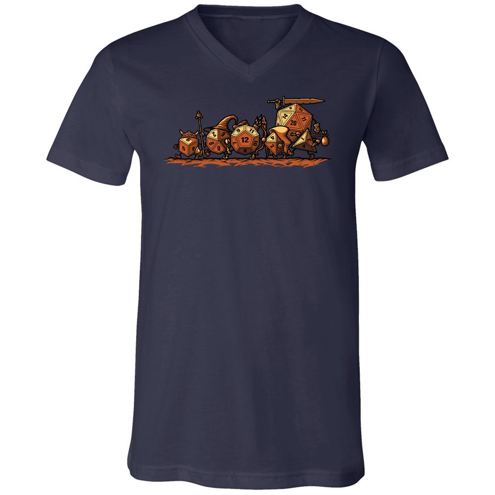 Fellowship Of The Dices Unisex V-Neck T-Shirt - Navy - 9