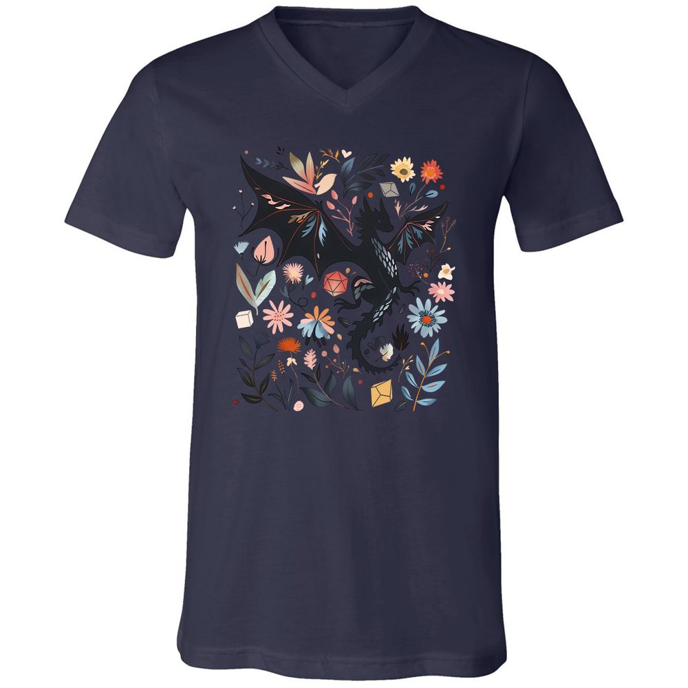 Floral DnD Dragon - Navy - 9