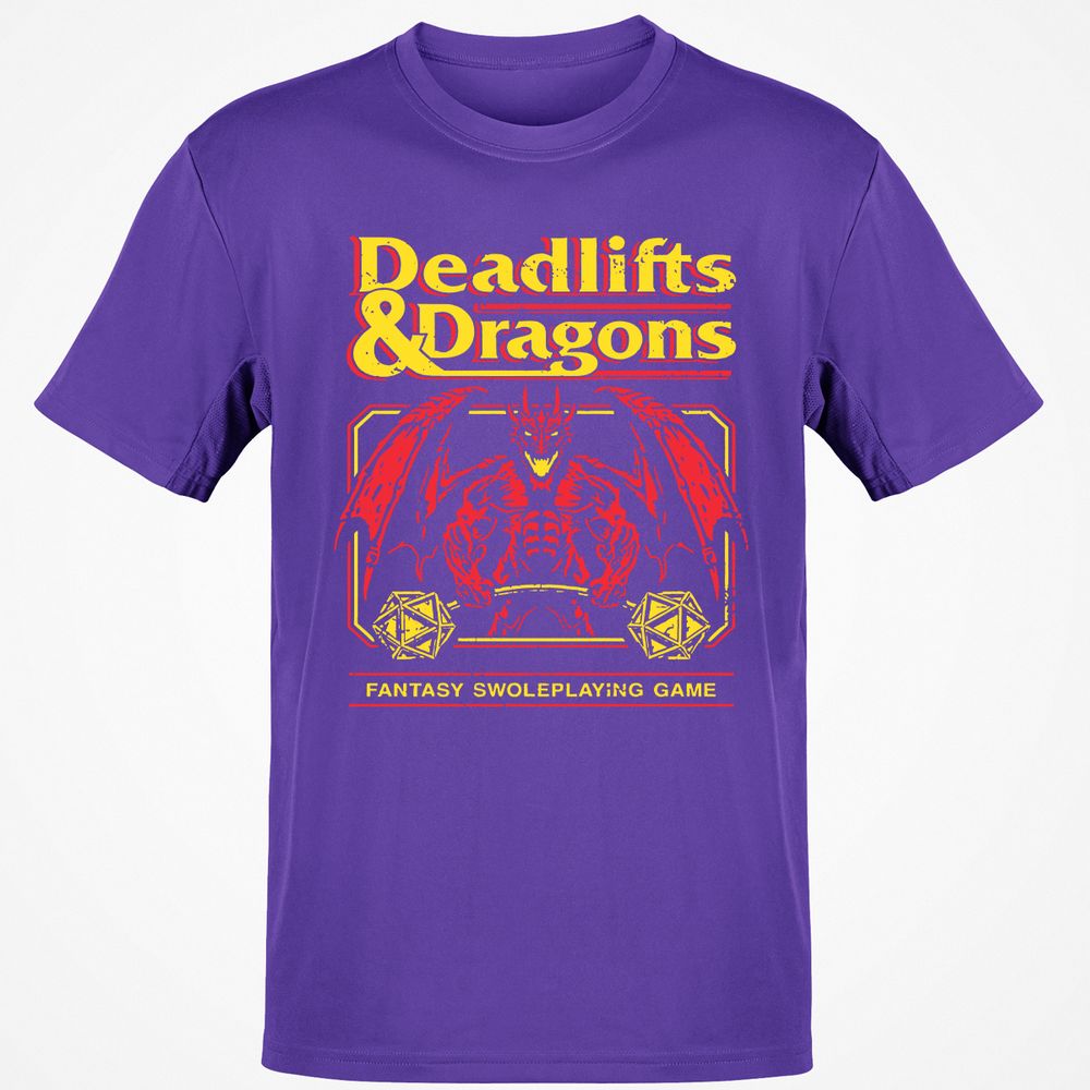 Deadlifts And Dragons Classic Unisex T-Shirt - Purple - 9