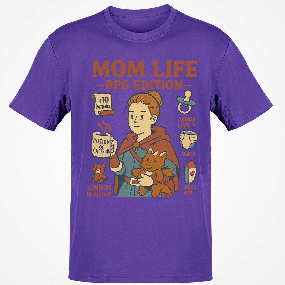 Mom Life RPG Edition Classic Unisex T-Shirt - Purple - 9