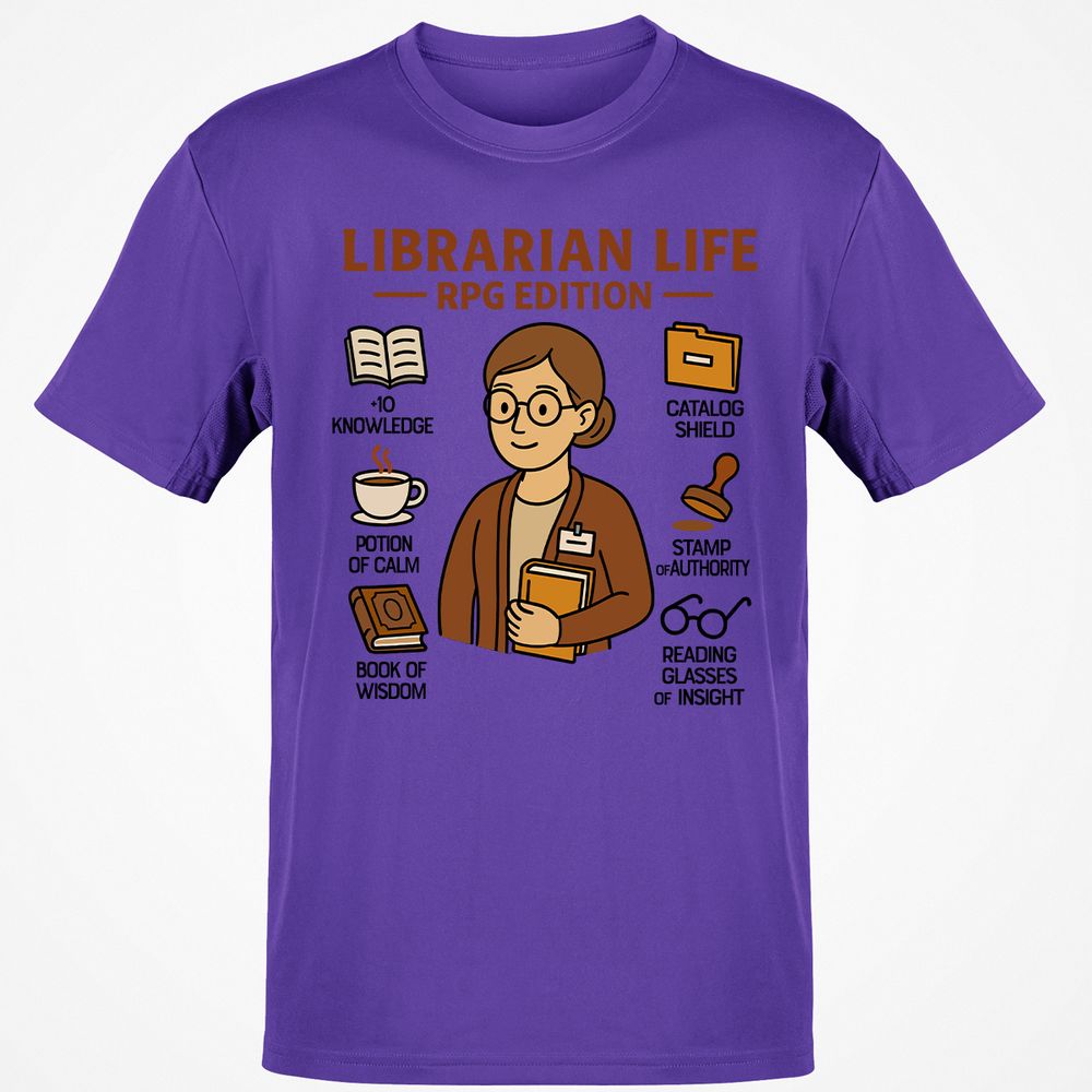 Librarian Life RPG Edition Classic Unisex T-Shirt - Purple - 9