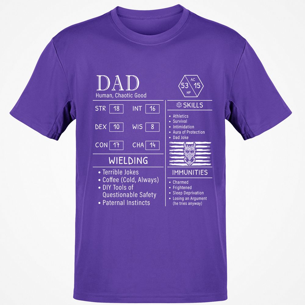 Dad Stats New - Purple - 9