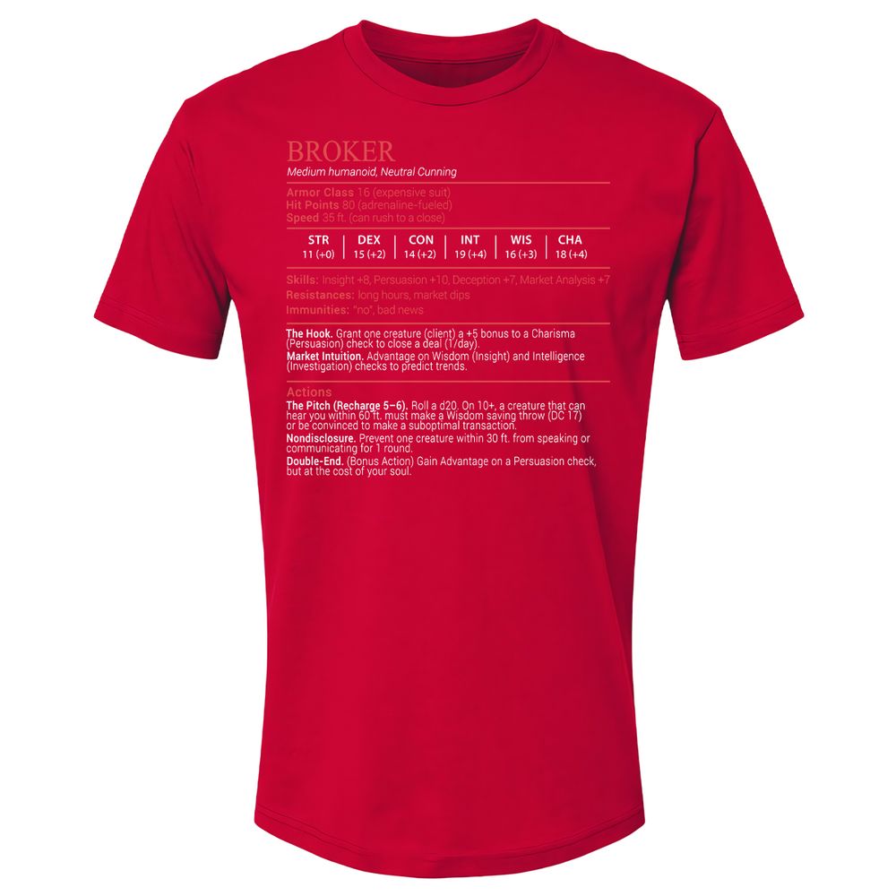 Broker Stats Block - Red - 9