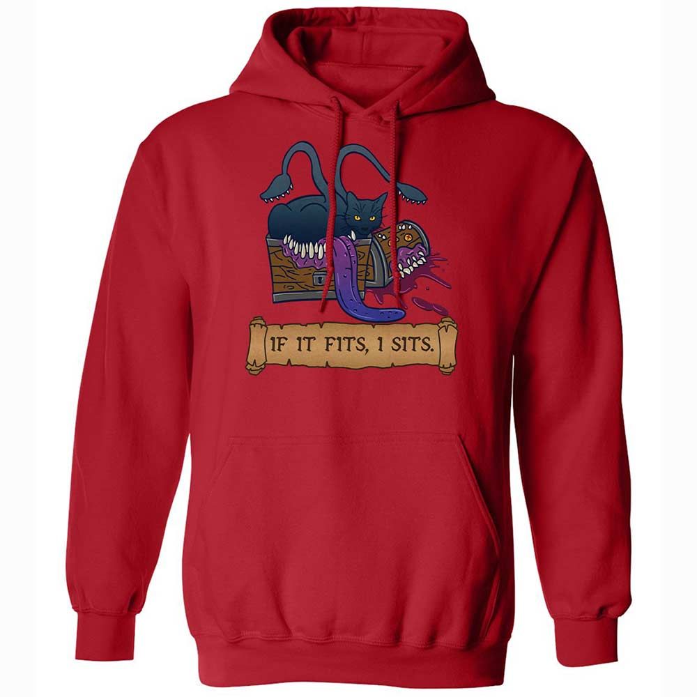 If It Fits I Sits Classic Unisex Hoodie - Red - 9
