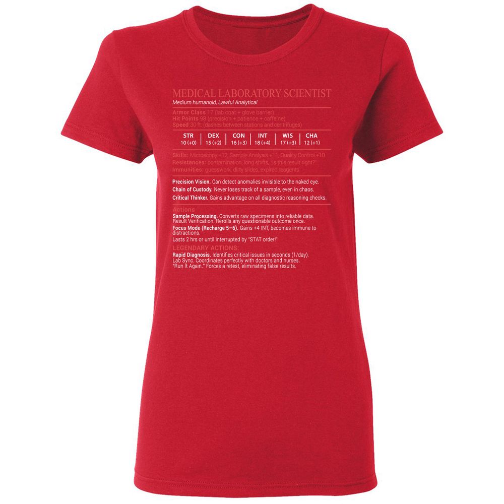 Medical Laboratory Scientist Stats Block - Red - 9