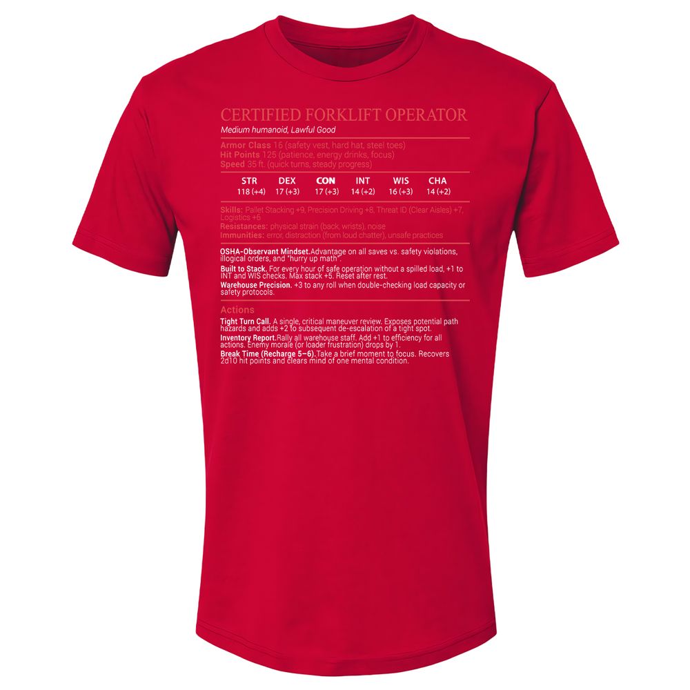 Certified Forklift Operator Stats Block - Red - 9