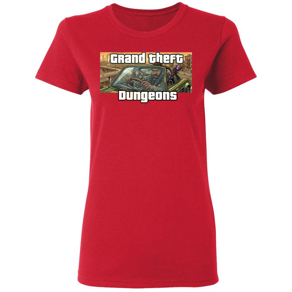 Grand Theft Dungeons Women's T-Shirt - Red - 9