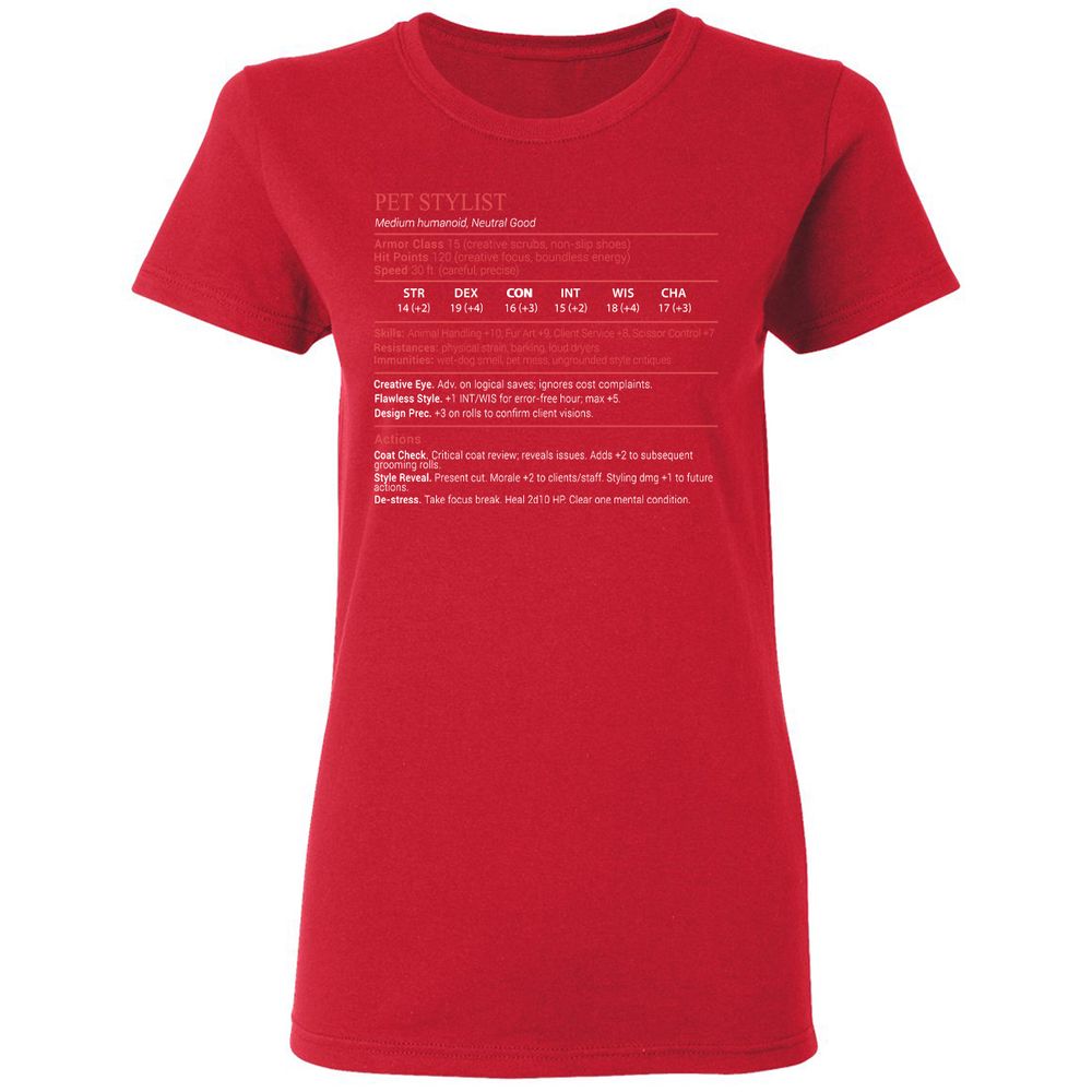 Pet Stylist Stats Block - Red - 9