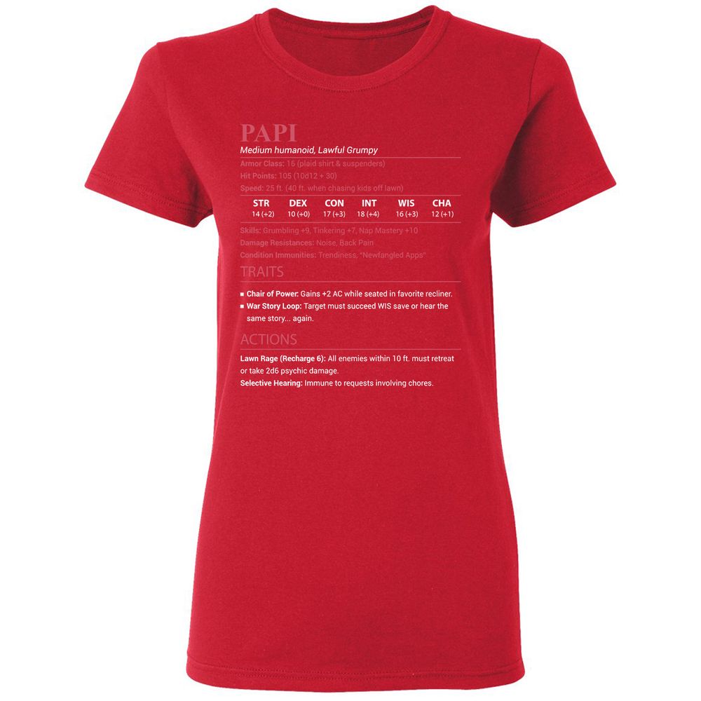 Papi Stats Women's T-Shirt - Red - 9