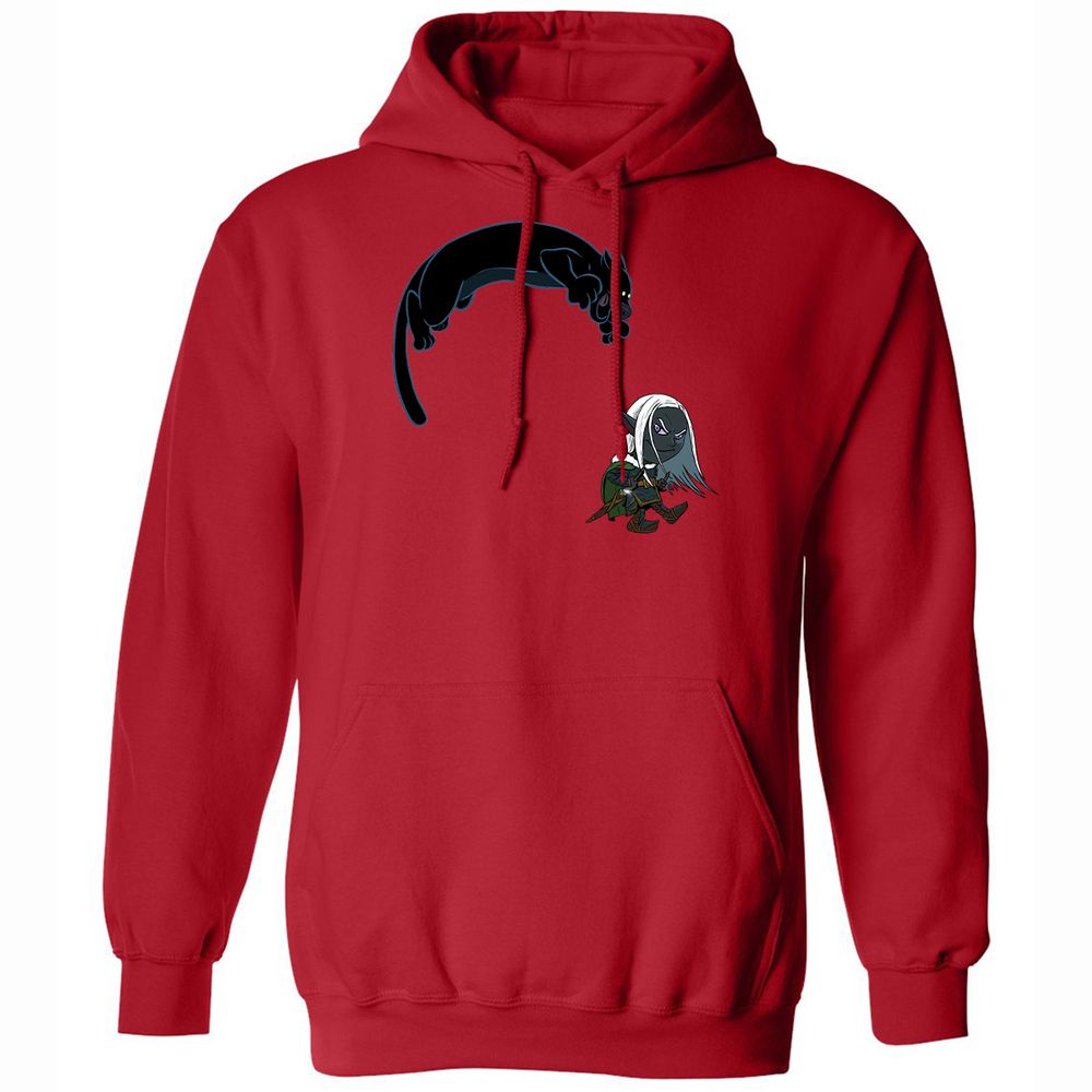 Drizzt and Guenhwyvar Classic Unisex Hoodie - Red - 9