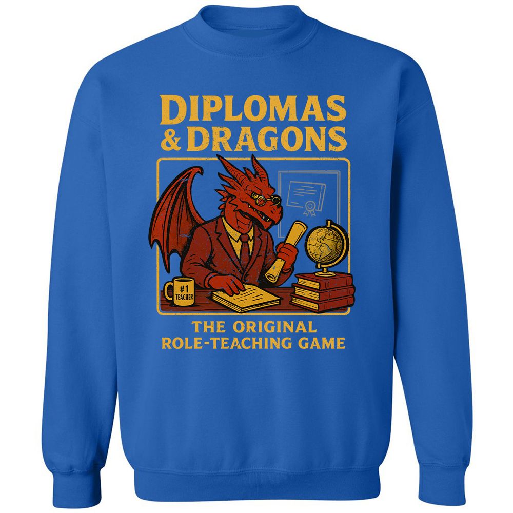 Diplomas & Dragons Classic Unisex Sweatshirt - Royal - 9