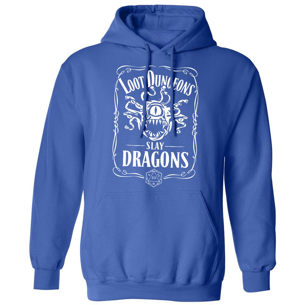 Loot Dungeon Slay Dragons Classic Unisex Hoodie - Royal - 9