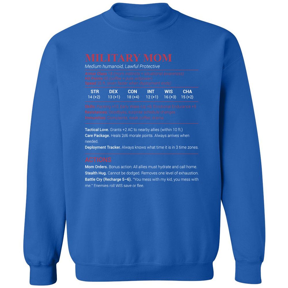 Military Mom Classic Unisex Sweatshirt - Royal - 9