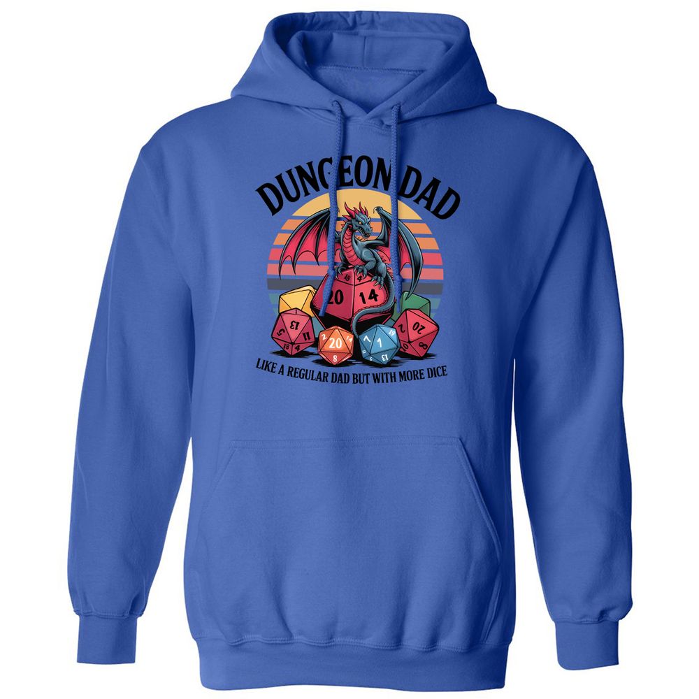 Dungeon Dad With More Dice Classic Unisex Hoodie - Royal - 9