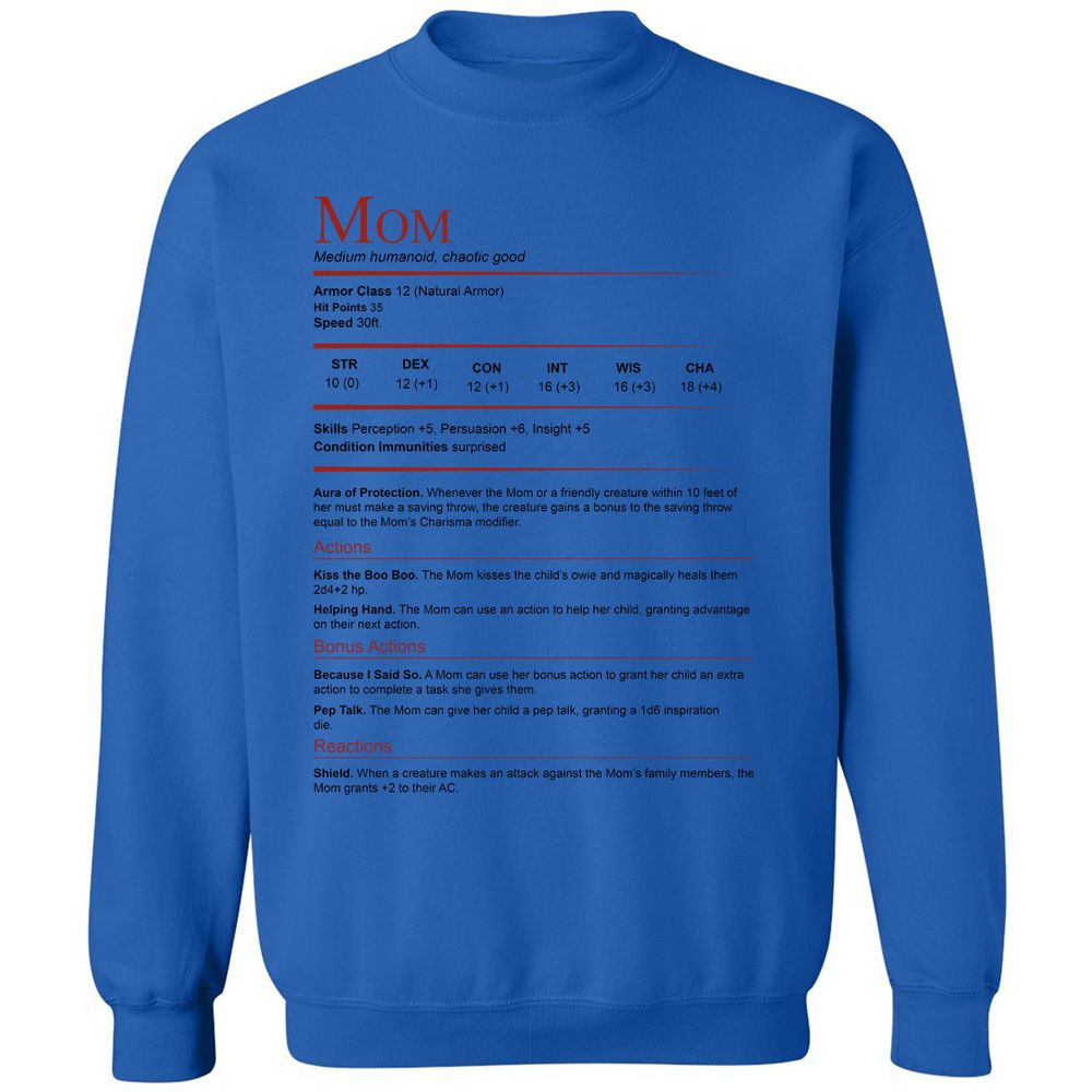 Mom Stats Classic Unisex Sweatshirt - Royal - 9
