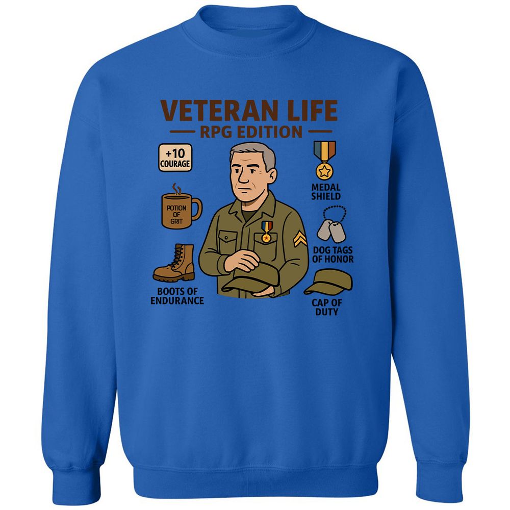 Veteran Life RPG Edition Classic Unisex Sweatshirt - Royal - 9