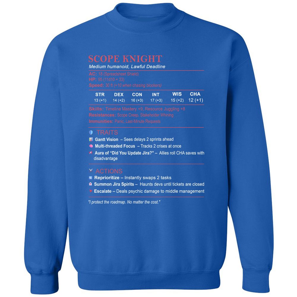 PM Stats Classic Unisex Sweatshirt - Royal - 9