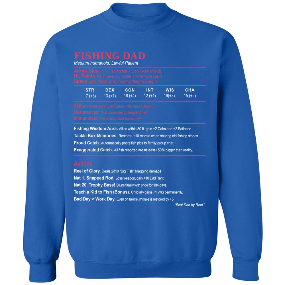 FISHING DAD Classic Unisex Sweatshirt - Royal - 9