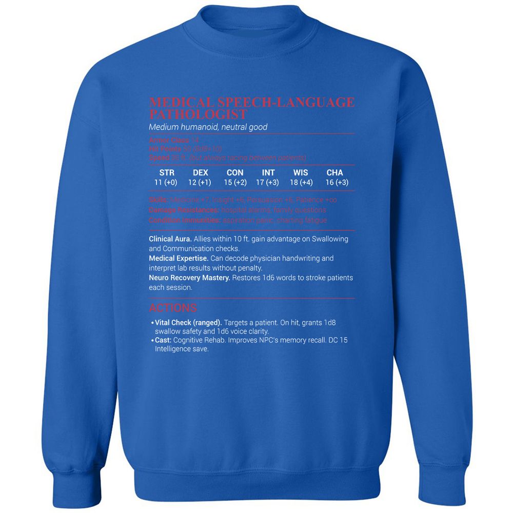 Medical SLP Classic Unisex Sweatshirt - Royal - 9