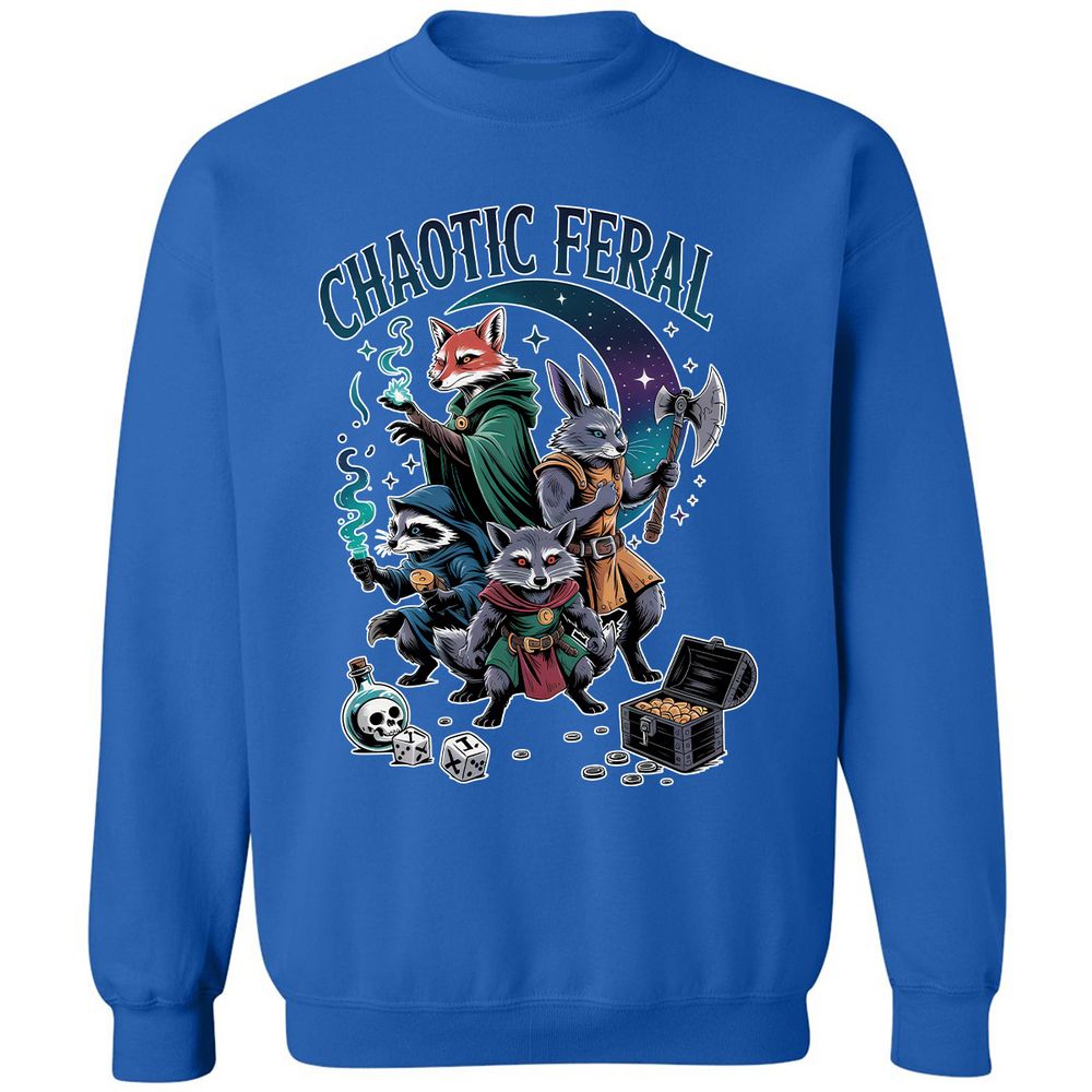 Chaotic Feral Classic Unisex Sweatshirt - Royal - 9