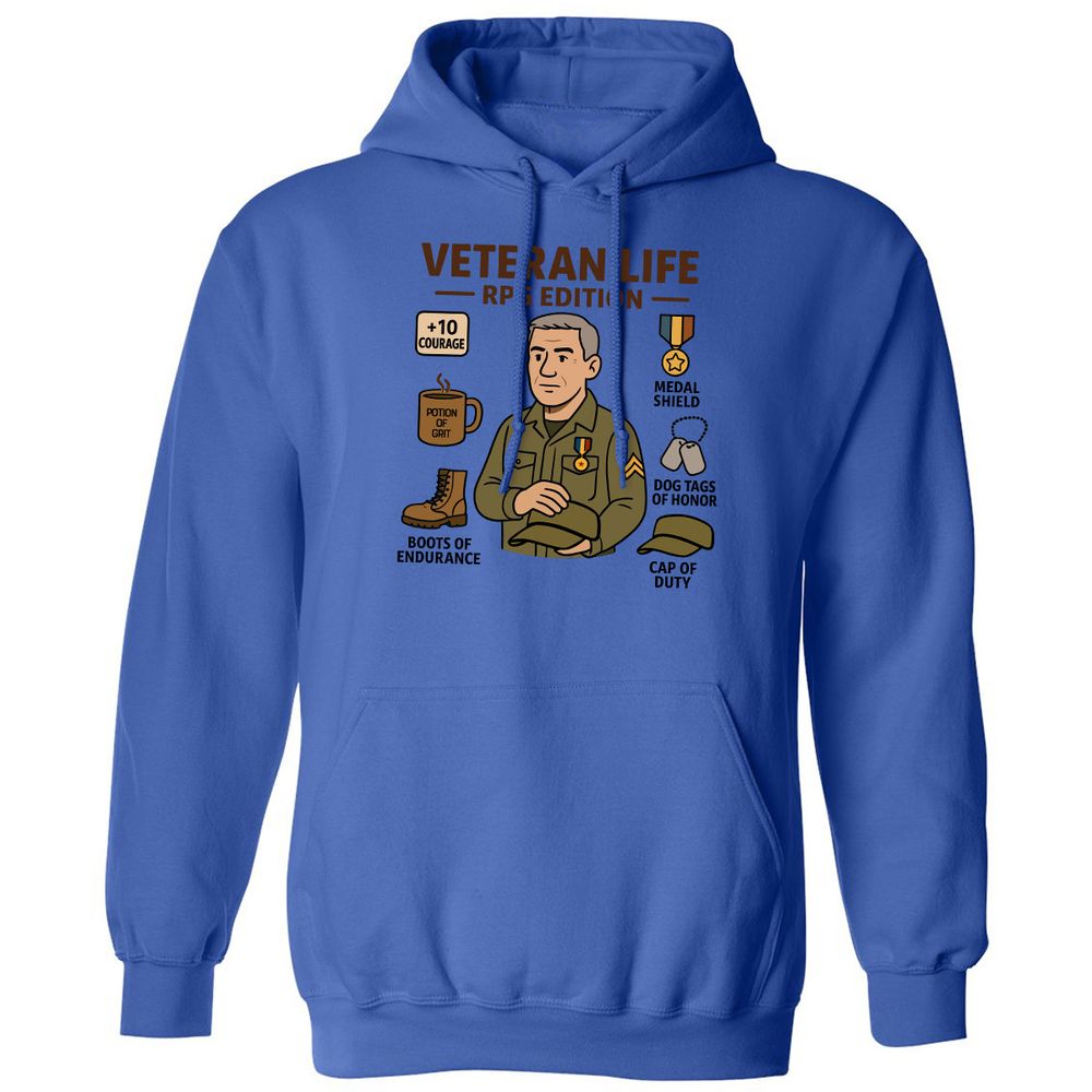 Veteran Life RPG Edition Classic Unisex Hoodie - Royal - 9