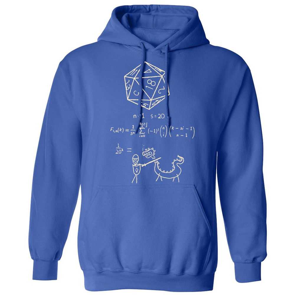Science Of20 Sided Dice Classic Unisex Hoodie - Royal - 9