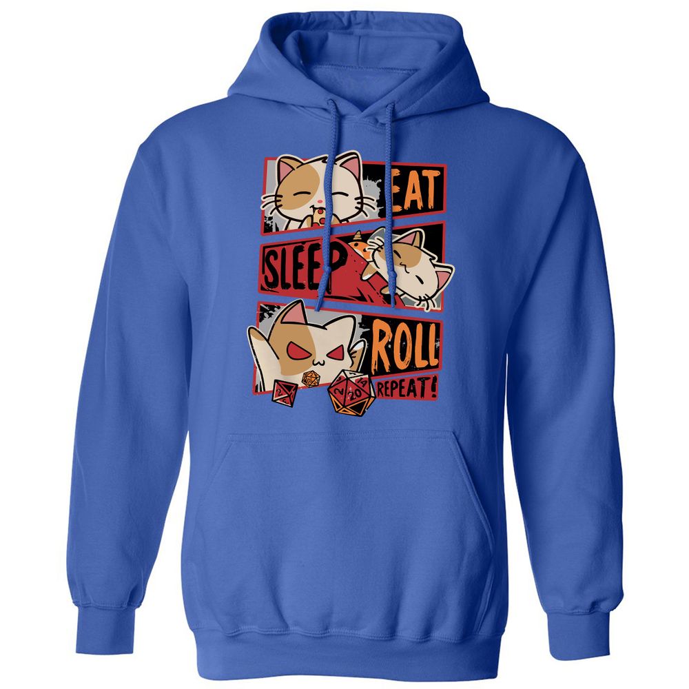 Eat Sleep Roll Repeat Classic Unisex Hoodie - Royal - 9