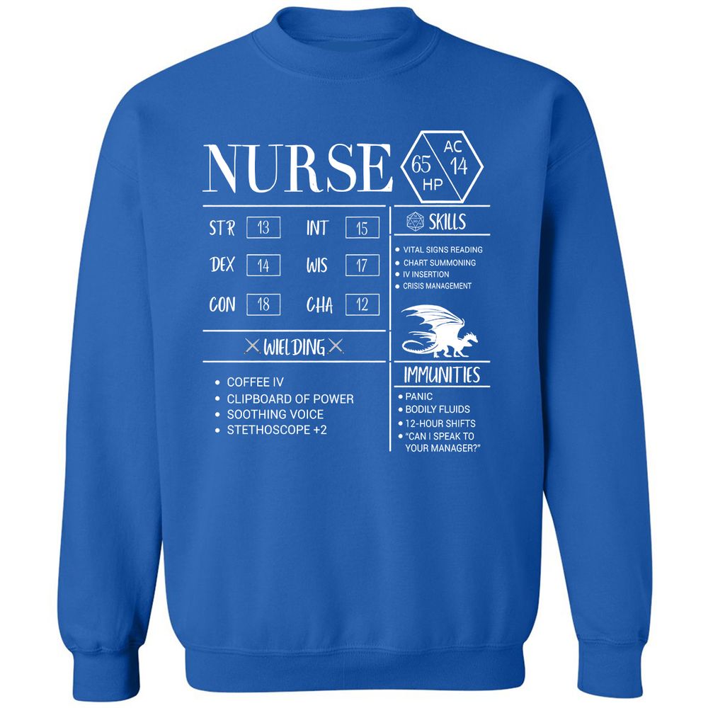 Nurse New Classic Unisex Sweatshirt - Royal - 9