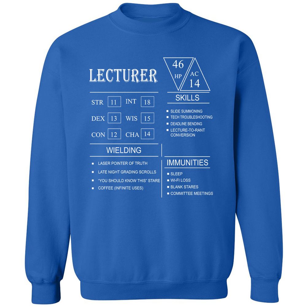 Lecturer New Classic Unisex Sweatshirt - Royal - 9