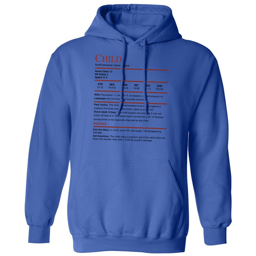 Child Stats Classic Unisex Hoodie - Royal - 9