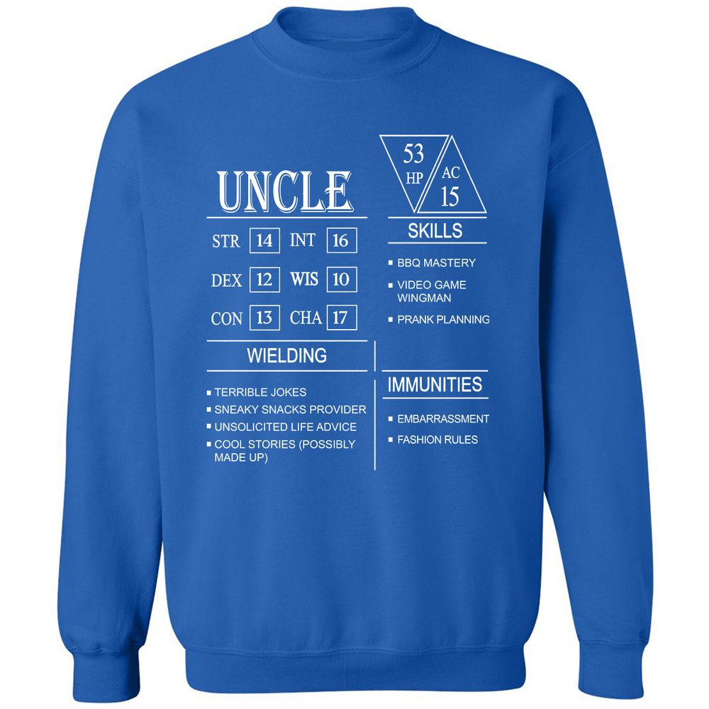 Uncle Stats Classic Unisex Sweatshirt - Royal - 9