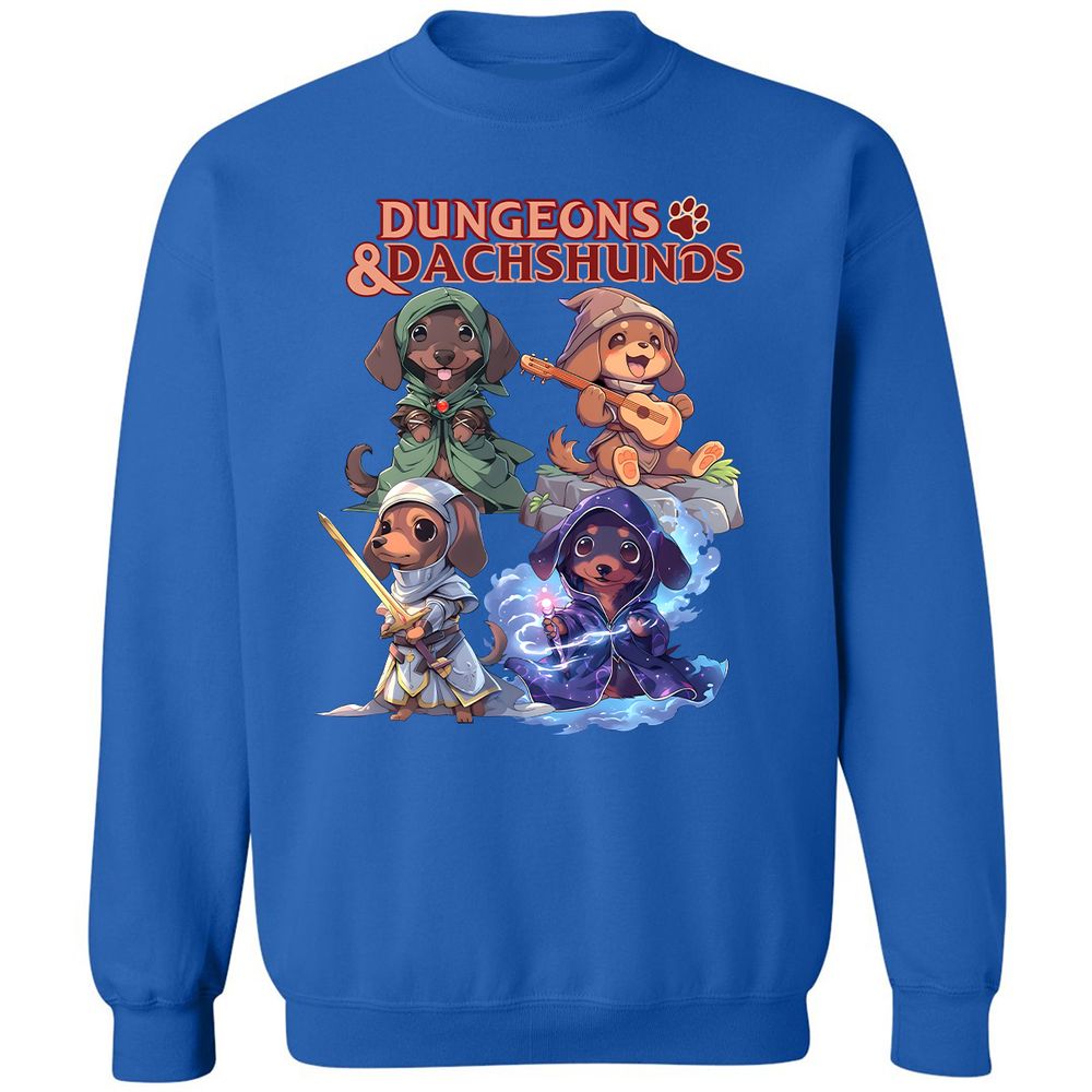 Dungeons & Dachshunds Classic Unisex Sweatshirt - Royal - 9