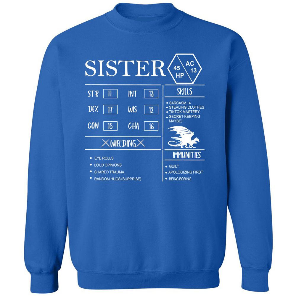 Sister Stats Classic Unisex Sweatshirt - Royal - 9