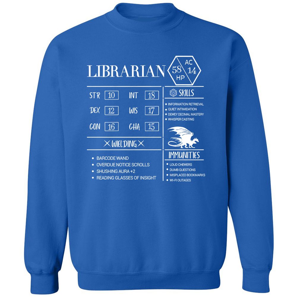 Librarian New Classic Unisex Sweatshirt - Royal - 9