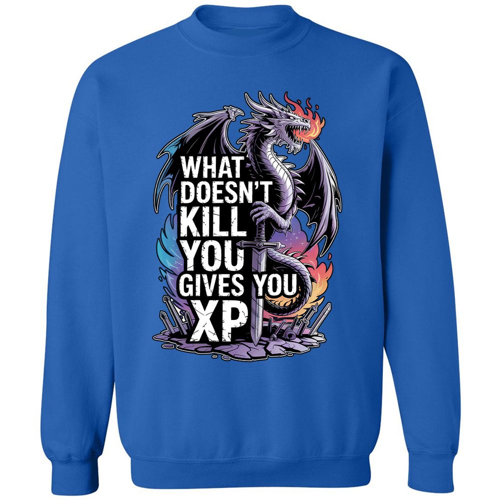 What Doesn't Kill You Dragon Classic Unisex Sweatshirt - Royal - 9