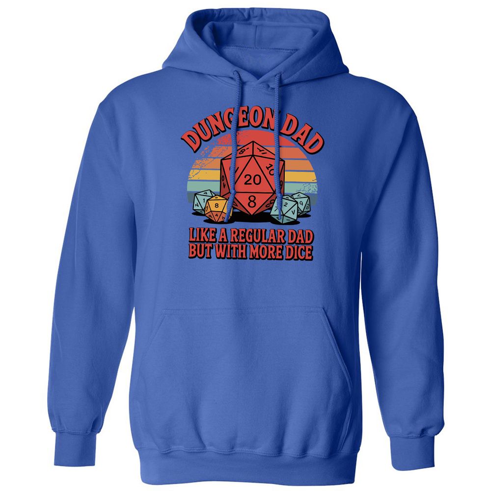 Dungeon Dad With More Dice Classic Unisex Hoodie - Royal - 9